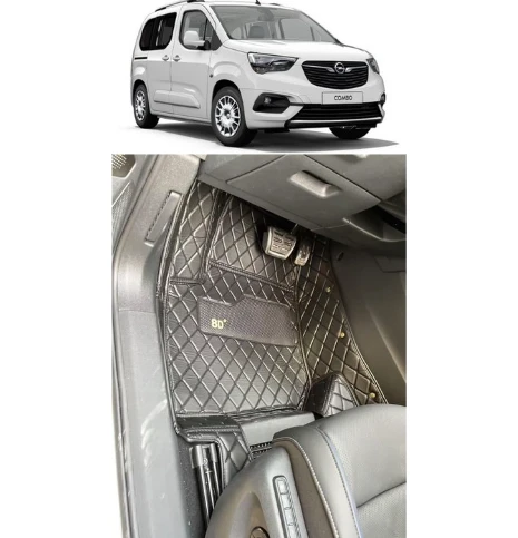 Opel Combo 2019-2025 Arası Aracına Özel 8d Tek Katmanlı Havuzlu Paspas Takımı ürün görseli 1