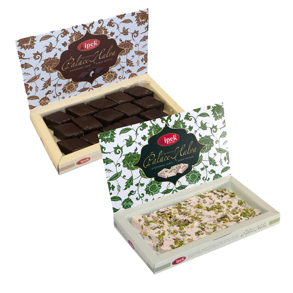 İpek Pişmaniye Saray Helvası A.Fıstıklı 250 gr + Çik. Kaplamalı 350 gr ürün görseli 1