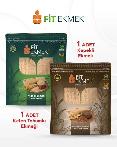 fit Kepekli Lavaş Ekmeği 300gr ve Keten Tohumlu Lavaş Ekmeği 300gr ürün görseli 1