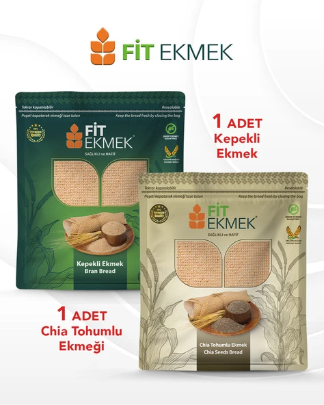 fit Kepekli Lavaş Ekmeği 300gr ve Chia Lavaş Ekmeği 300gr ürün görseli 1