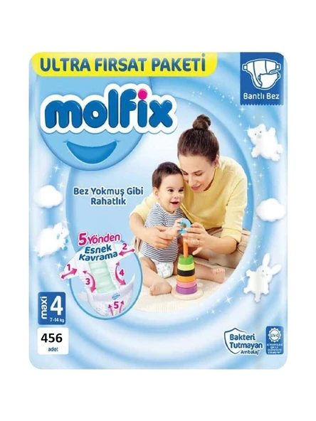 Molfix 4 Numara Maxi 456'lı Bebek Bezi ürün görseli 1
