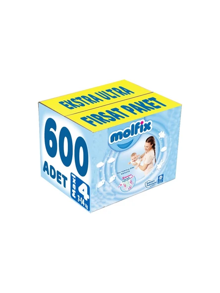 Molfix 4 Numara Maxi 600'lü Bebek Bezi ürün görseli 1