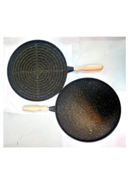 Elart Döküm Çift Taraflı Izgaralı Gözleme Tavası - 36 Cm ürün görseli 1