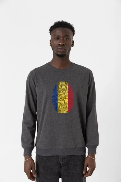 Romania Fingerprint Füme Erkek 2ip Sweatshirt ürün görseli 1