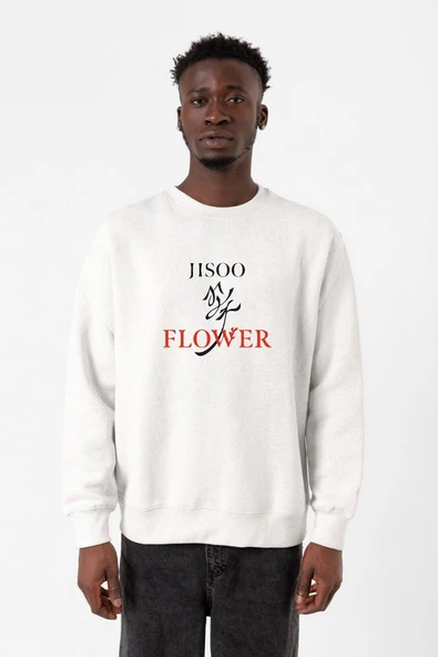 Jisoo Flower Beyaz Erkek 2ip Sweatshirt ürün görseli 1
