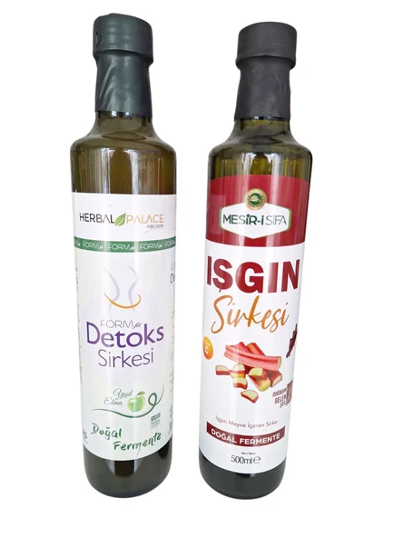 Detox Detoks sirkesi 500ml & Işgın sirkesi 500 ml ikili sirke seti ürün görseli 1