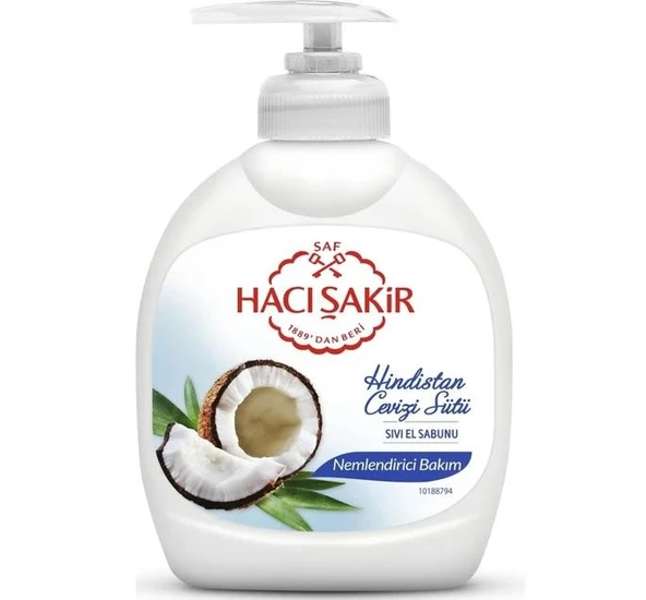 Hacı Şakir Hindistan Cevizi Sütlü Sıvı El Sabunu 300 ML ürün görseli 1