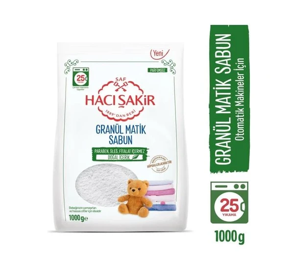 Hacı Şakir Granül Matik Sabun 1000G Doğal İçerik duru-300082-42453 ürün görseli 1