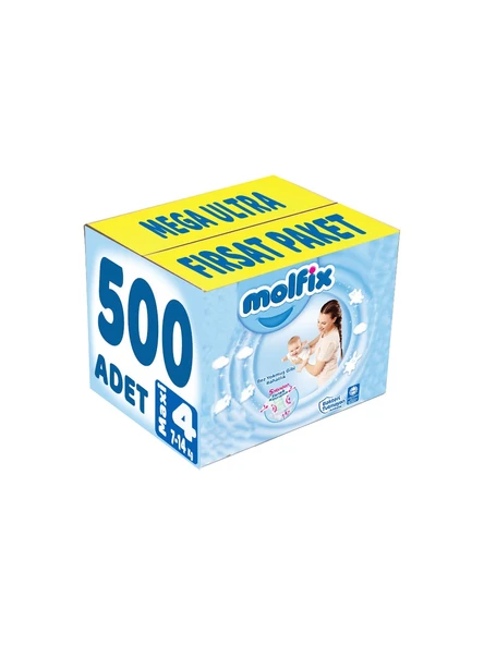 Molfix 4 Beden Maxi 500'lü Bebek Bezi ürün görseli 1