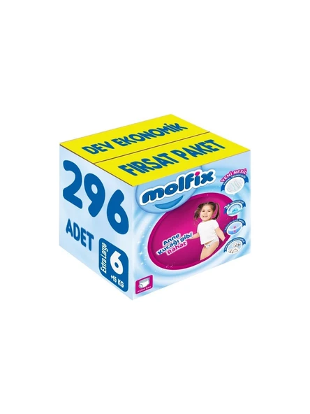 Molfix 6 Numara Extra Large 296'lı Külot Bez ürün görseli 1