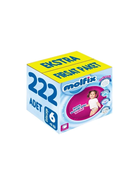 Molfix 6 Numara Extra Large 222'li Külot Bez ürün görseli 1