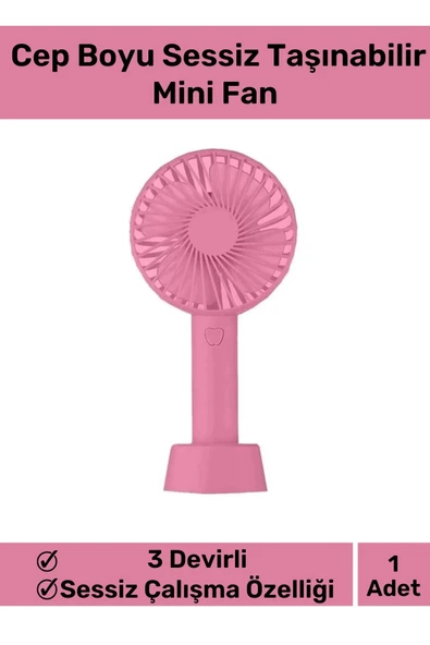 Premium Üretim Usb Şarjlı 3 Kademeli Sessiz Taşınabilir Mini Fan Pervaneli Soğutucu Küçük Vantilatör ürün görseli 1
