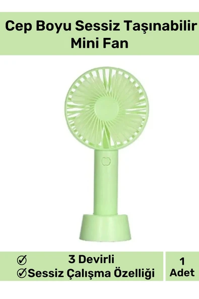 Premium Üretim Usb Şarjlı 3 Kademeli Sessiz Taşınabilir Mini Fan Pervaneli Soğutucu Küçük Vantilatör ürün görseli 1