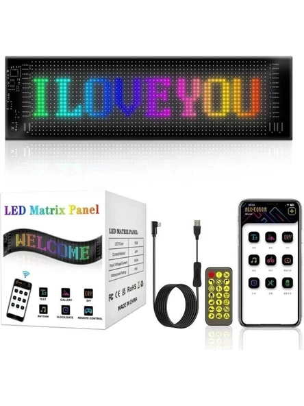 LED Matrix Panel Cama Telefon Kontrollü LED Ekran Panel Büyük Boy 16X64 ürün görseli 1