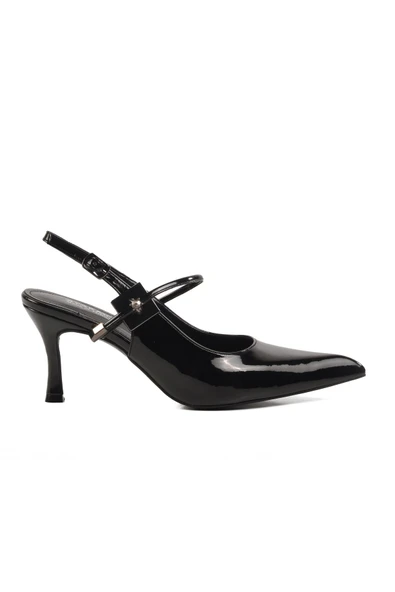 Siyah İnce Topuklu Kadın Ayakkabı ürün görseli 1