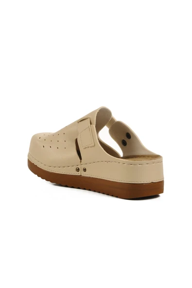 Bej Anatomik Unisex Sabo Terlik - Resim 4
