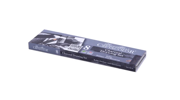 Cretacolor Charcoal Pocket Set - Küçük Metal Kutu, 8 pcs (Çizim Kalemi Ve Kömür Seti) ürün görseli 1