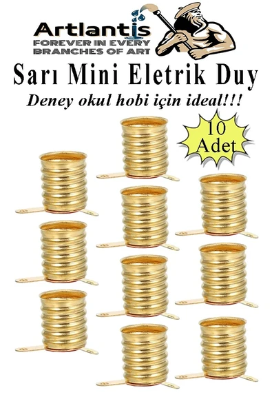 Altı Sarı Mini Duy 10 Adet Deney Duyu Proje İçin Küçük Ampul Yuvası Minyonet Duy Okul Sınıf Elektrik Devre Deney Duyusu ürün görseli 1
