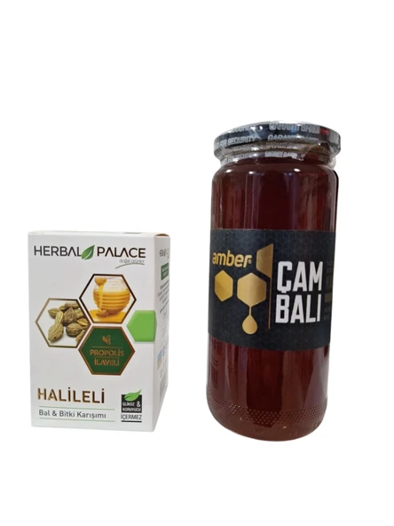 HALİLELİ MACUN 230 GR & HAM ÇAM BALI 650 GR İKİLİ AVANTAJLI SET ürün görseli 1