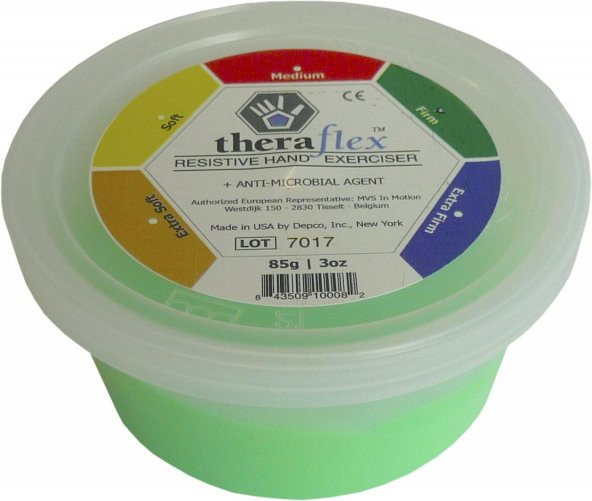 MVS THERAFLEX PUTTY EL EGZERSİZ HAMURU YEŞİL RENK (GÜÇLÜ) 85 GR ürün görseli 1
