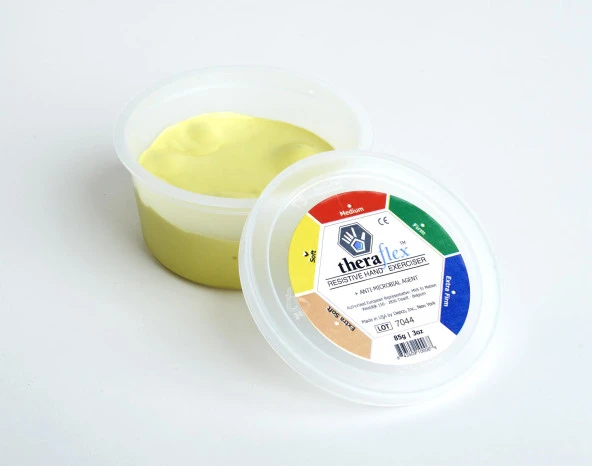 MVS THERAFLEX PUTTY EL EGZERSİZ HAMURU SARI RENK (HAFİF) 85 GR ürün görseli 1