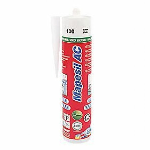 MAPEI MAPESİL AC BEYAZ KÜF DAYANIMLI SİLİKON MASTİK ürün görseli 1