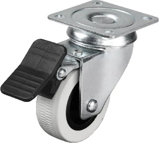 Hts 334 - 50x20 mm Çift Bilyalı Tablalı Frenli Teker 4 Adet ürün görseli 1
