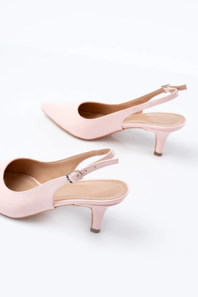 ST-1152 Pembe Rugan Günlük 7 cm Topuklu Kadın Ayakkabı ürün görseli 1