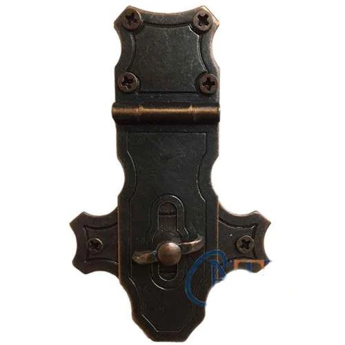 Dekoratif Anahtarlı Sandık Askısı - 40x65mm, Oksit, 1 Adet ürün görseli 1