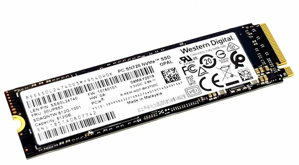 PTTAVM: WD 512GB SSD SN720 Western Digital PCIe M.2 2280 NVMe