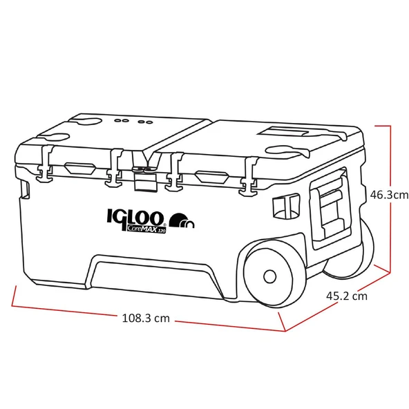 IGLOO CoreMAX 120 Tekerlekli Buzluk 120 Litre ürün görseli 1