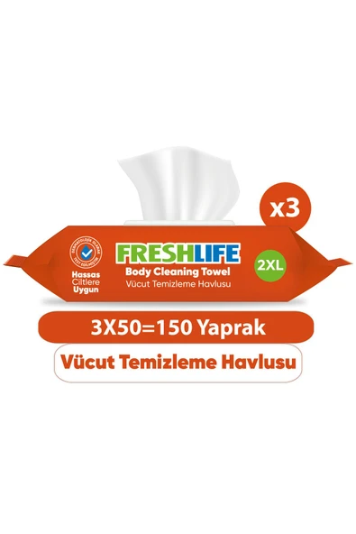 2 XL Vücut Temizleme Havlusu 3x50 (150 Yaprak) ürün görseli 1