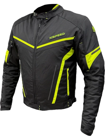 Zeus 4 Mevsimlik Korumalı Motosiklet Montu Yeni Sezon Siyah Neon ürün görseli 1