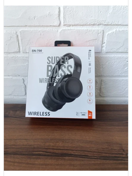 Beyaz Kulak üstü wireless Bluetooth Kulaklık - Resim 7