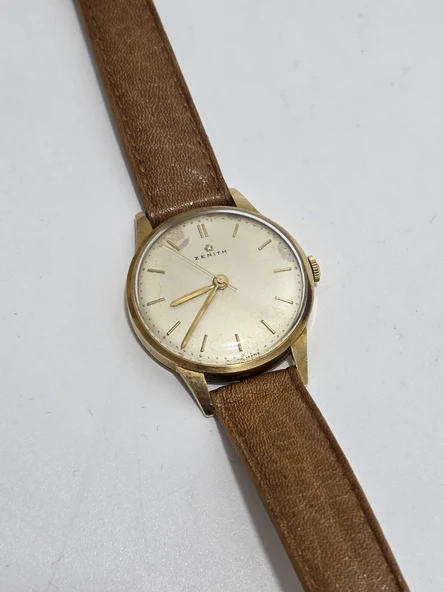 Zenith 33mm Deri Kordon 18K Altın Erkek Kol Saati 2.El ürün görseli 1