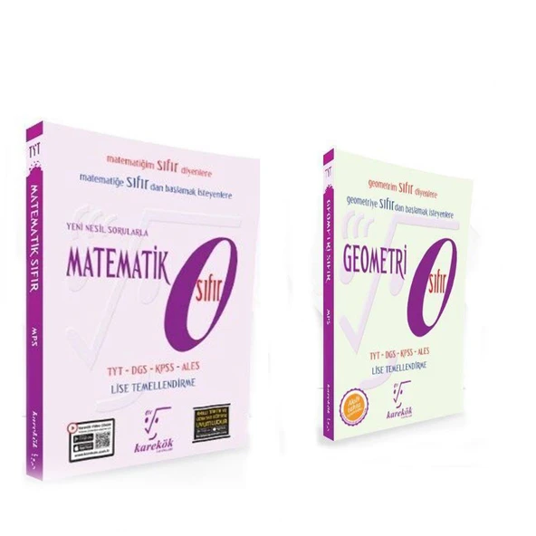 Karekök Yayınları Matematik ve Geometri Sıfır Seti 2 Kitap ürün görseli 1