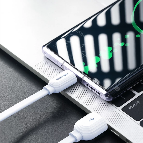 Rock Space S5 Micro USB Şarj ve Data Aktarım Kablosu 1mt 2.4A - Resim 3