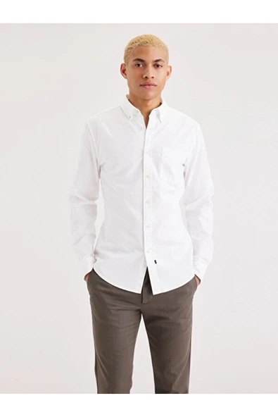 Dockers Minimalist Erkek Gömlek - Uzun Kol - Günlük Şıklık ürün görseli 1
