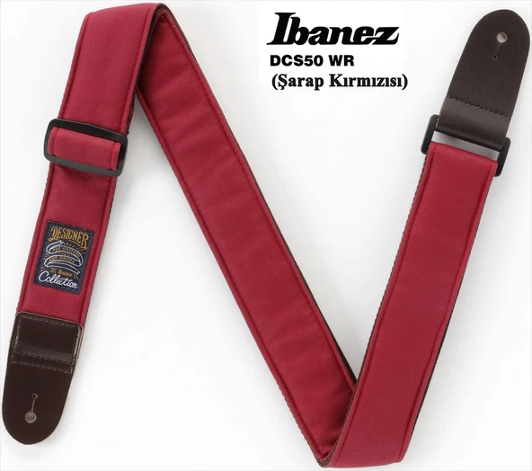 Ibanez DCS50-WR Designer Collection Straps - Wine Red Gitar Askısı ürün görseli 1