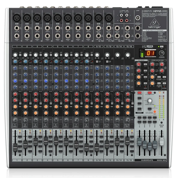 BEHRINGER X2442USB 24-Giriş 4/2-Bus Analog Mixer ürün görseli 1