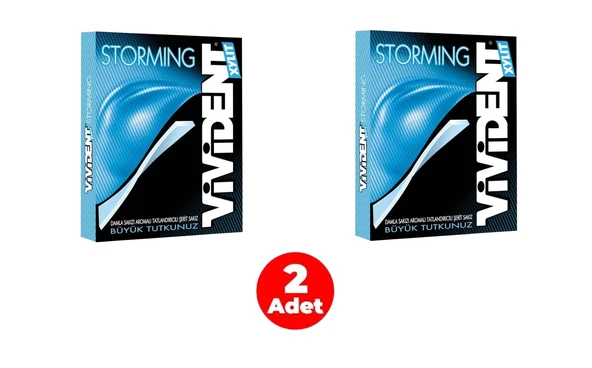 Vivident Storming Damla Sakızı Aromalı Şekersiz-Tatlandırıcılı Şerit Sakız 33g (2 ADET) ürün görseli 1