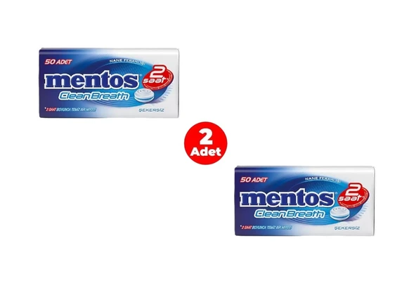 Mentos 2 Saat Clean Breath Nane Aromalı Şeker 35 G (2 ADET) ürün görseli 1