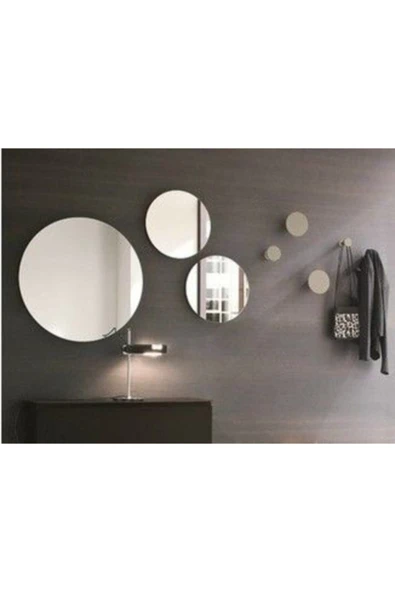 enc home 3 Parçalı Yuvarlak Konsol Aynası ürün görseli 1