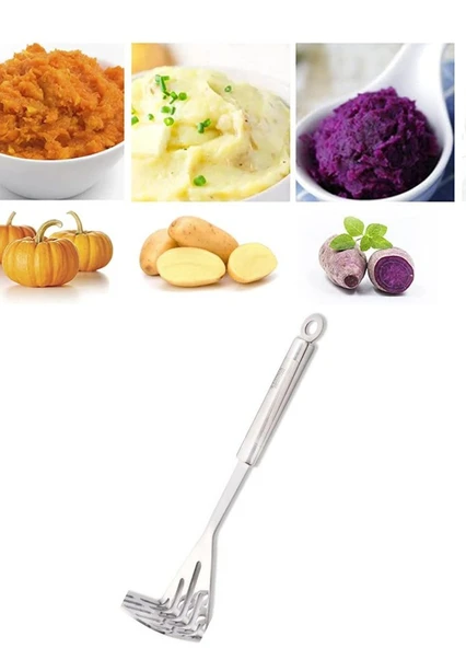 Patates Ezici Paslanmaz Çelik Asma Delikli 28 cm ürün görseli 1