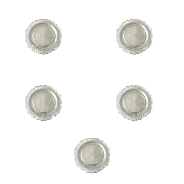 Plastik Sert Mika Şeffaf Tabak - Parti Sunum Yemek Tabağı - Yuvarlak - 19 Cm. - 6 Adetlik 5 Paket ürün görseli 1