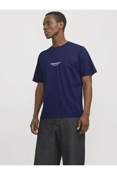 JACK JONES Erkek Ocean Cavern Crew Neck Tişört 12240121 ürün görseli 1
