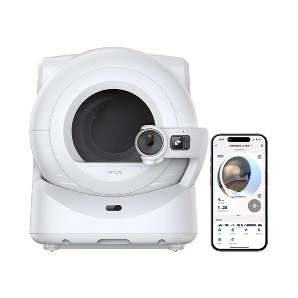 Petkit Purobot Ultra Akıllı Kedi Tuvaleti Beyaz (Resmi Distribütör Garantili) ürün görseli 1