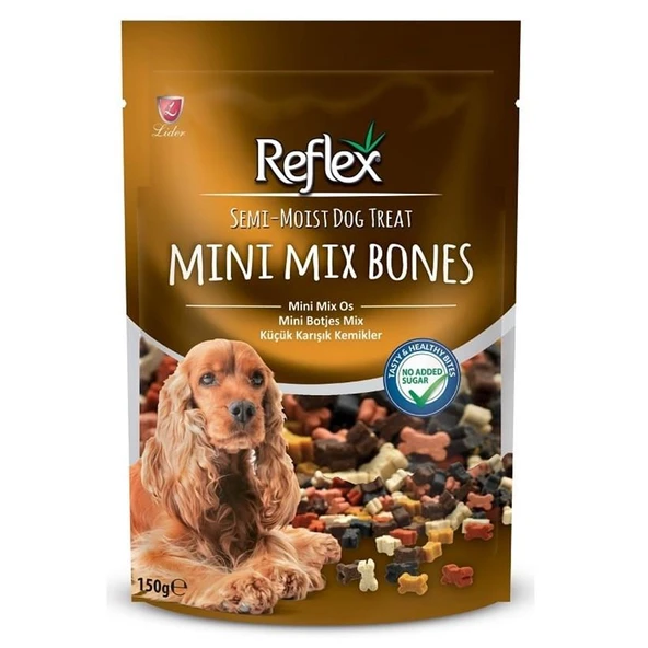 Reflex Semi-Moist Mini Mix Bones Yarı Yumuşak Köpek Ödül Kemiği 150 Gr ürün görseli 1