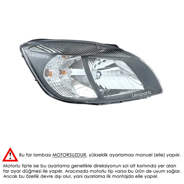 Leoparts Kia Rio Far Lambası Sağ (Elektrikli / Motorsuz) 2009-2011 92102-1G630 ürün görseli 1