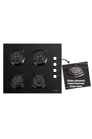 Luxell Opall Siyah 15 Program Ankastre Set - Resim 3